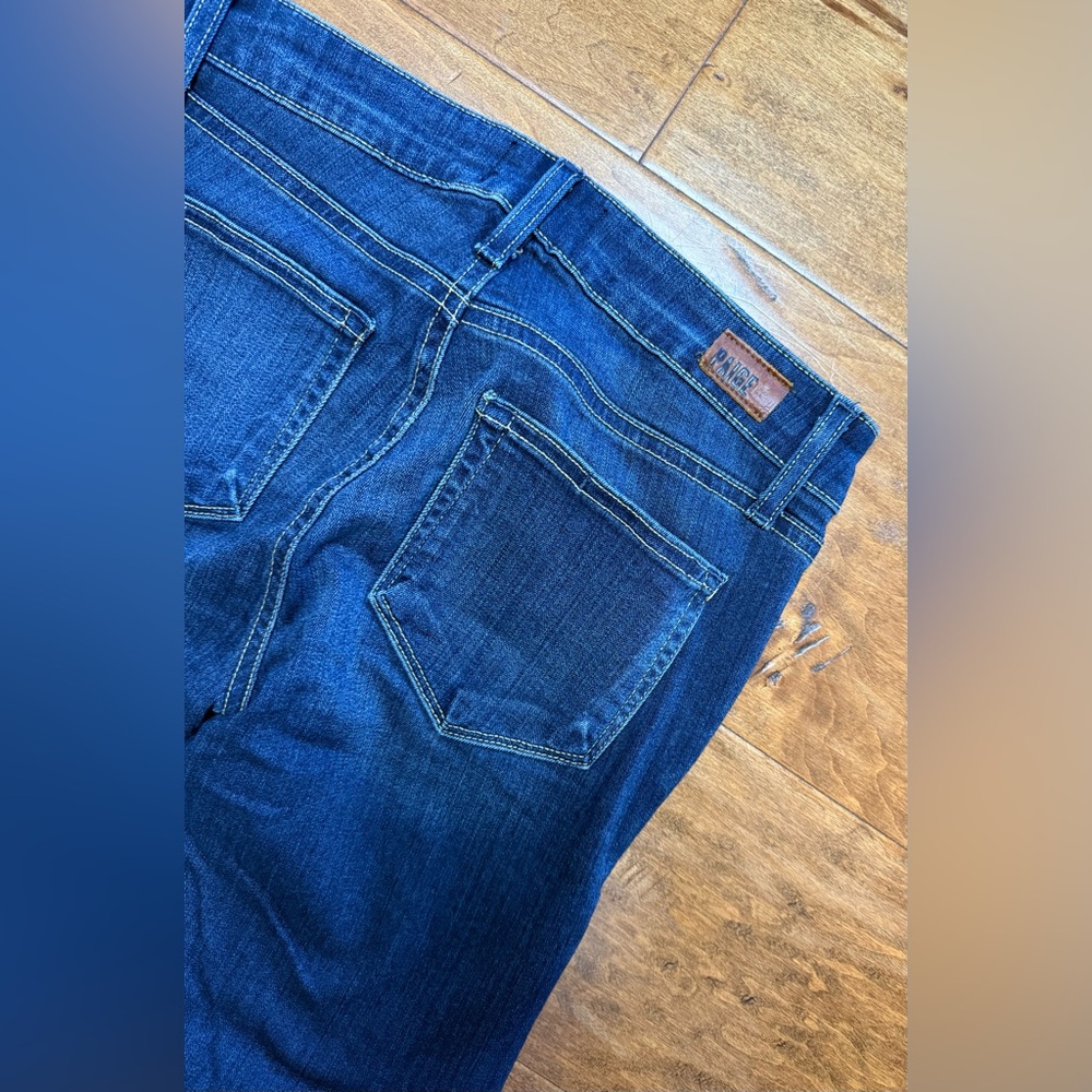 PAIGE Edgemont Zip Detail Skinny Jeans Dark Wash Size 25 NWT - Picture 10 of 11